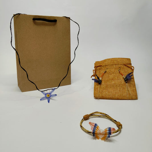 Conjunto de collar, aretes y Manilla 6